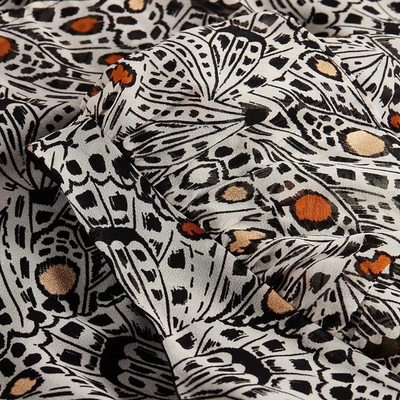 Express X Rachel Zoe Printed One Shoulder Ruffle Mini Dress M - Picture 5 of 7